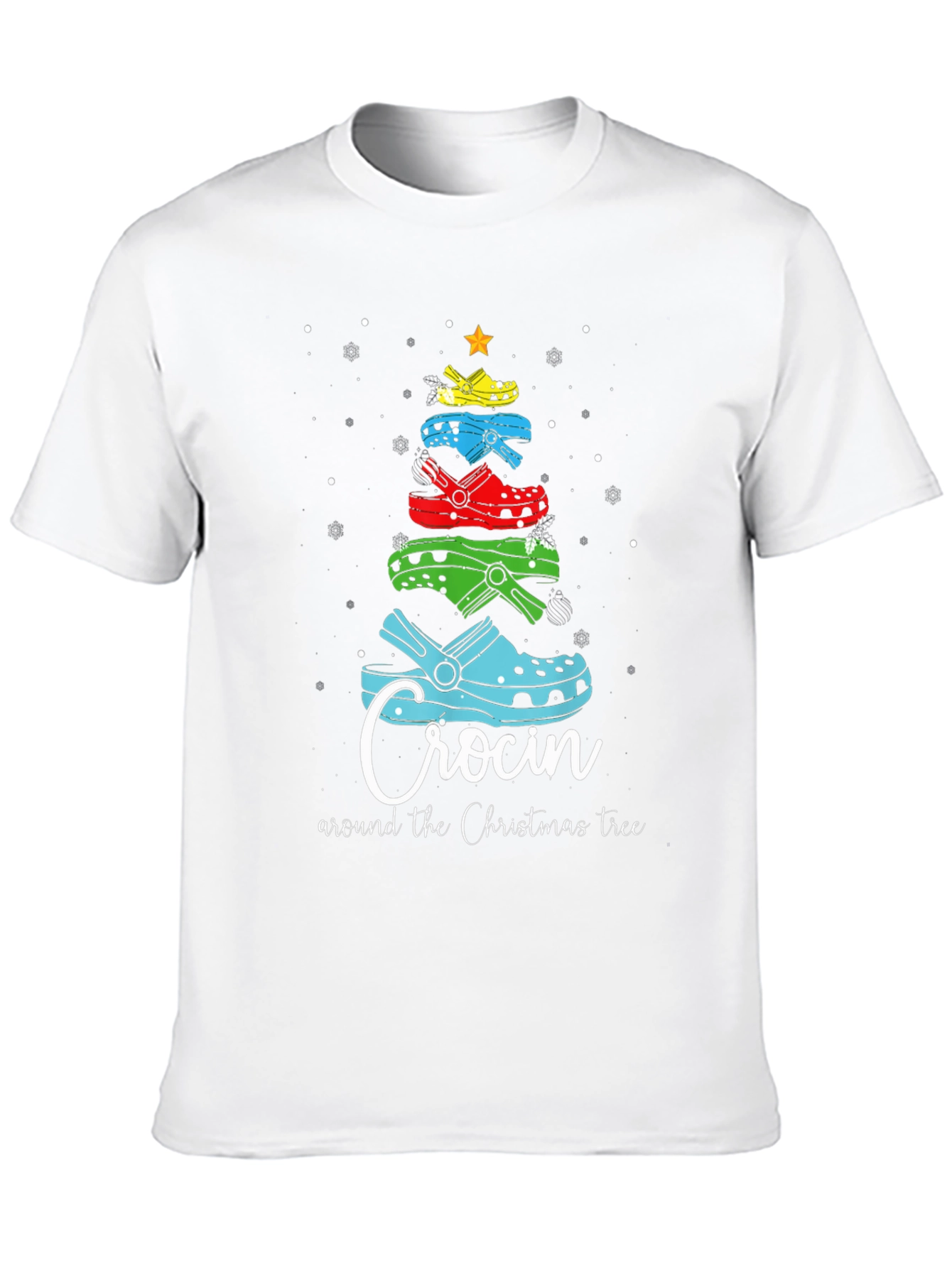 Camiseta Navideña Crocin Around the Christmas Tree