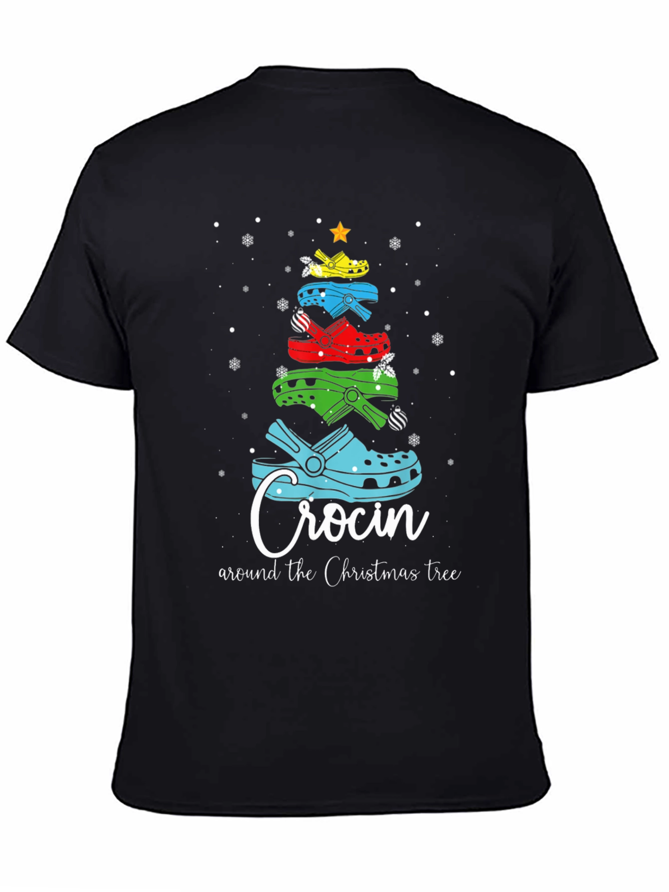 Camiseta Navideña Crocin Around the Christmas Tree