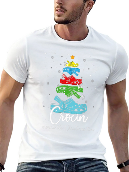 Camiseta Navideña Crocin Around the Christmas Tree