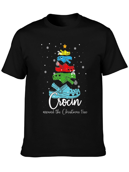 Camiseta Navideña Crocin Around the Christmas Tree