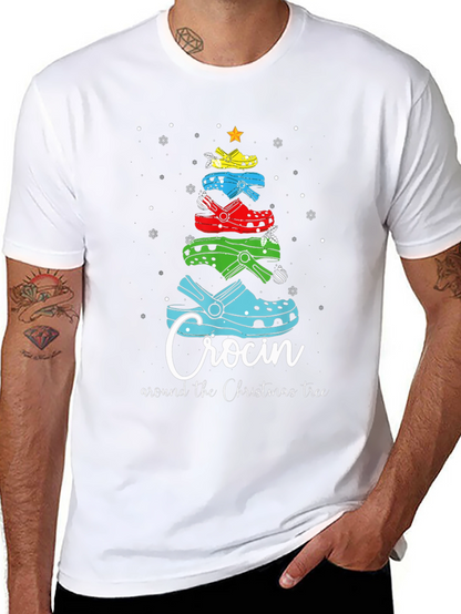 Camiseta Navideña Crocin Around the Christmas Tree