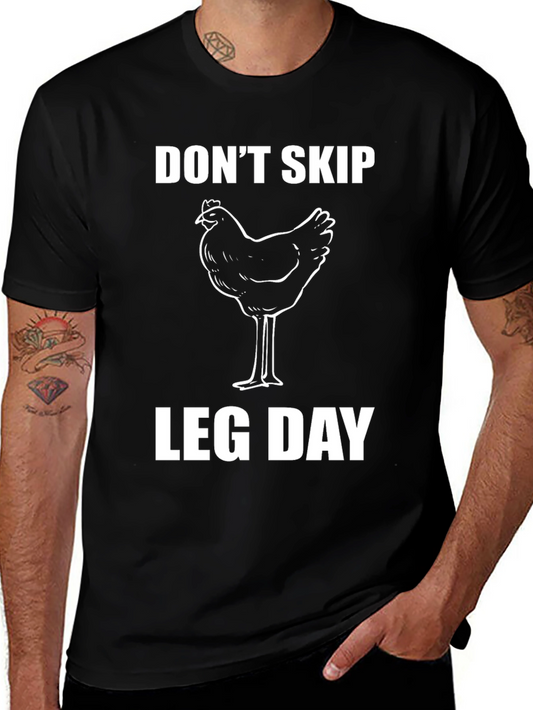 Camiseta Humor Fitness: ¡No te saltes el día de pierna!