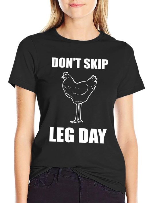 Camiseta Humor Fitness: ¡No te saltes el día de pierna!