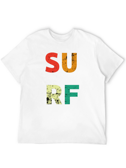 Camiseta Surf Retro de Algodón para Hombre