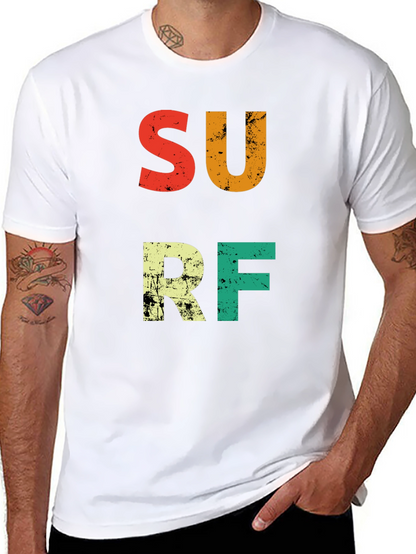 Camiseta Surf Retro de Algodón para Hombre