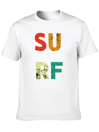 Camiseta Surf Retro de Algodón para Hombre