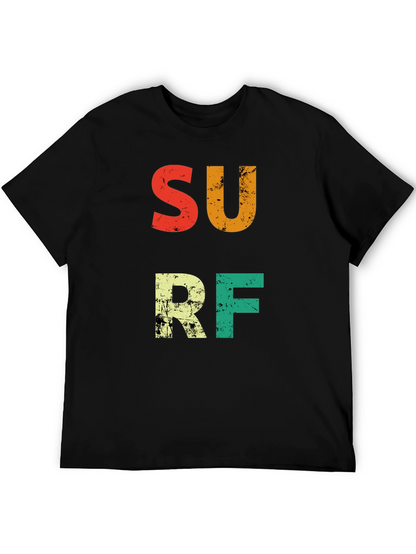 Camiseta Surf Retro de Algodón para Hombre