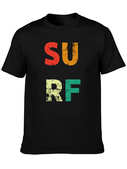 Camiseta Surf Retro de Algodón para Hombre