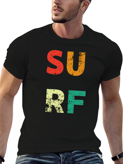 Camiseta Surf Retro de Algodón para Hombre