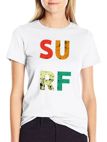 Camiseta Surf Retro de Algodón para Hombre