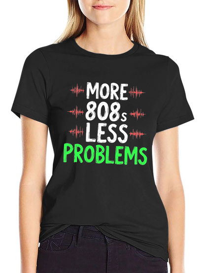 Camiseta Hombre More 808s Less Problems Negra