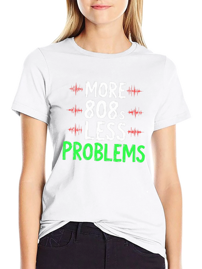 Camiseta Hombre More 808s Less Problems Negra