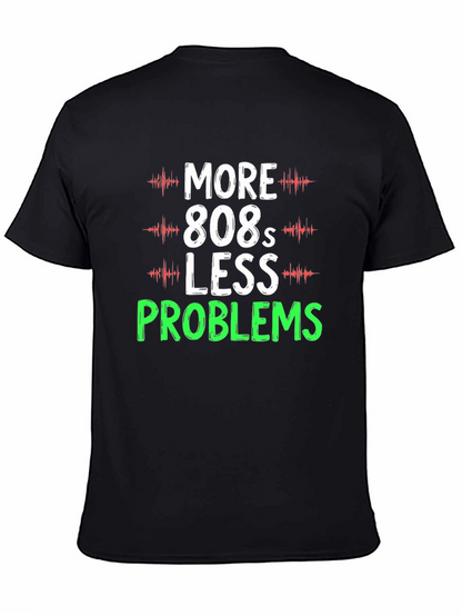 Camiseta Hombre More 808s Less Problems Negra