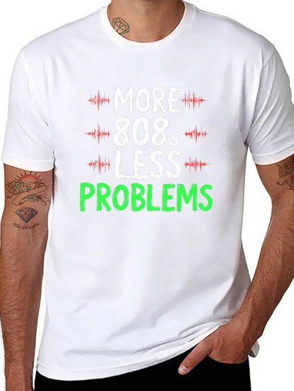 Camiseta Hombre More 808s Less Problems Negra