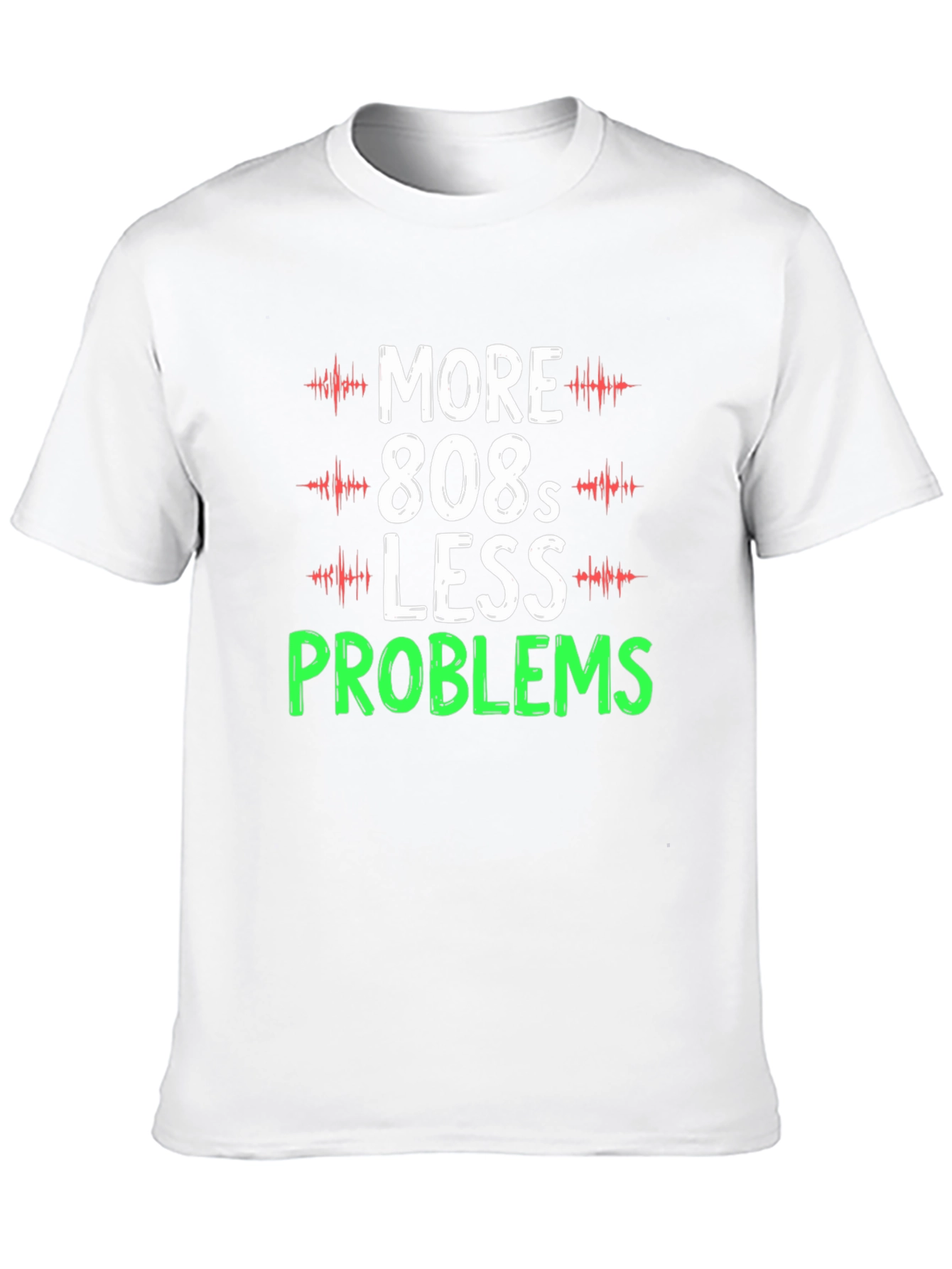 Camiseta Hombre More 808s Less Problems Negra