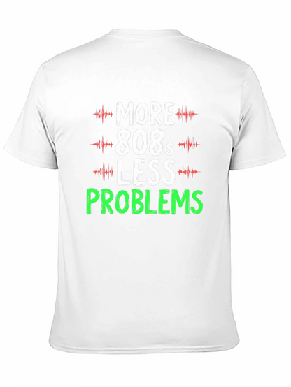 Camiseta Hombre More 808s Less Problems Negra