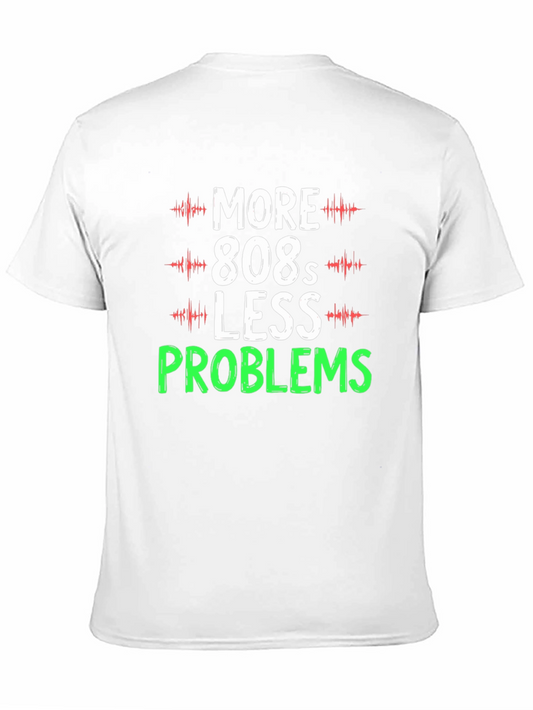 Camiseta Hombre More 808s Less Problems Negra