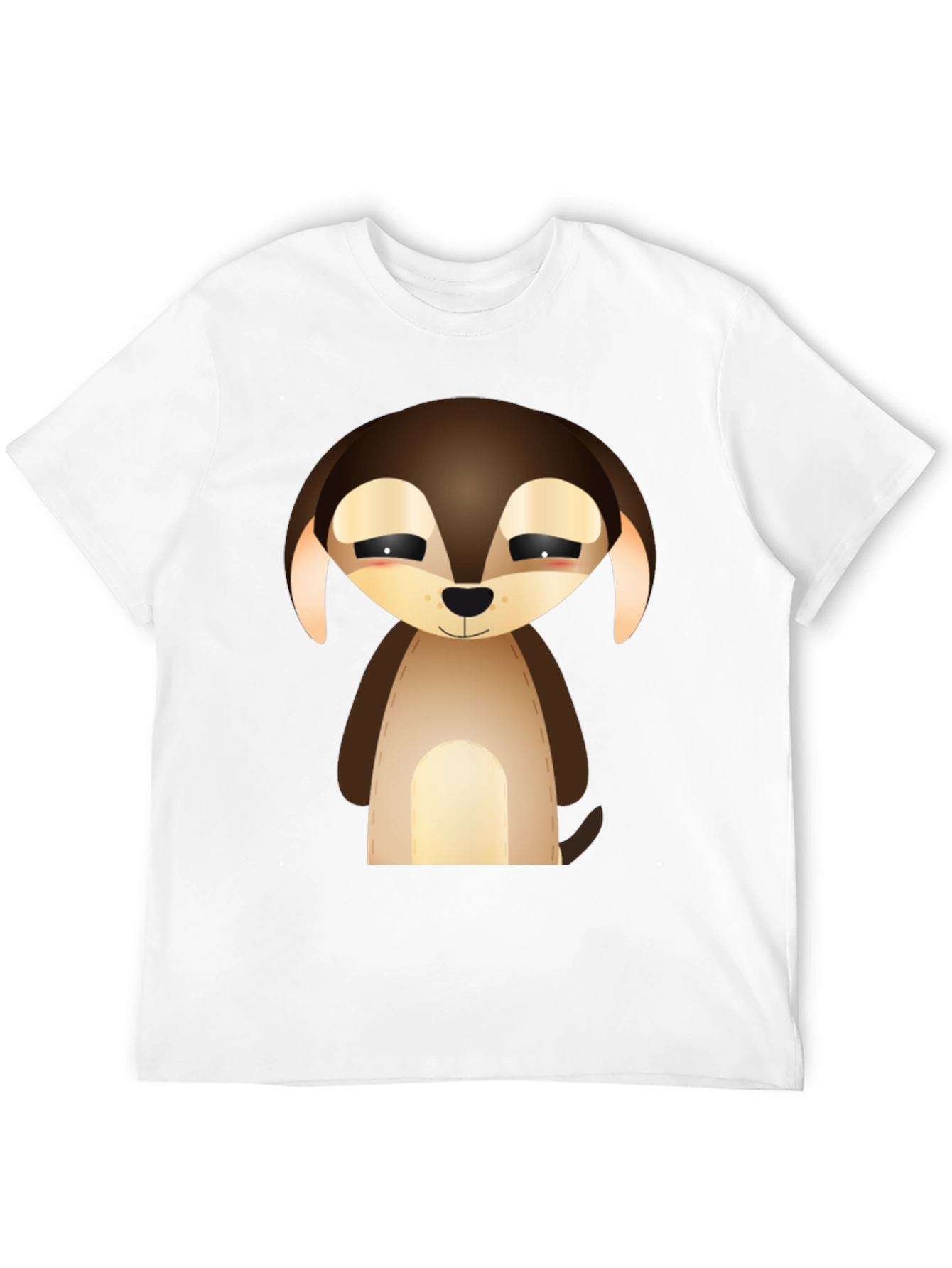 Camiseta Negra con Diseño de Cachorro Tierno