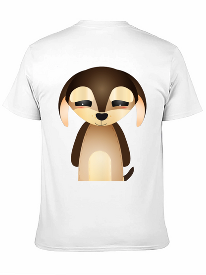 Camiseta Negra con Diseño de Cachorro Tierno