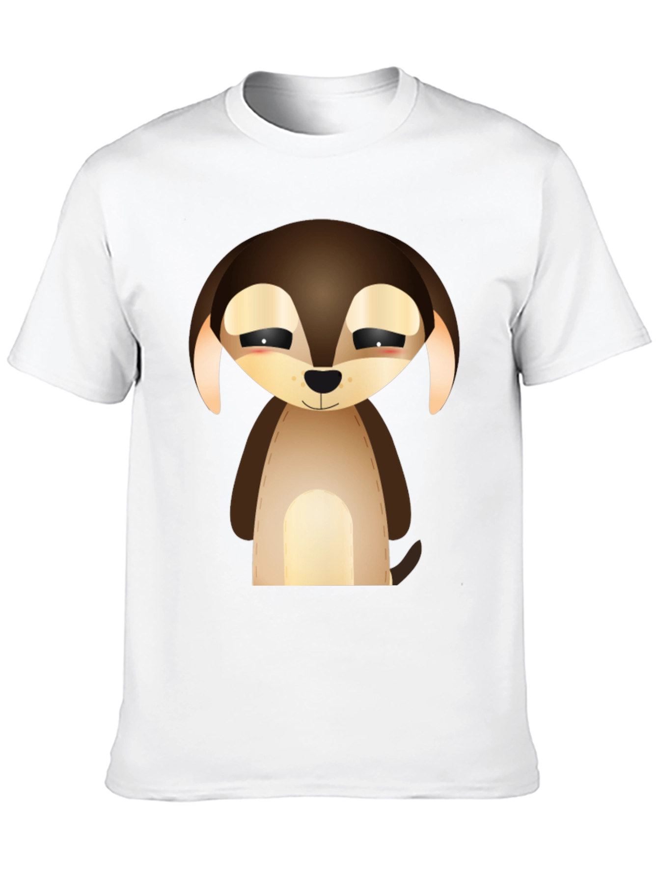 Camiseta Negra con Diseño de Cachorro Tierno