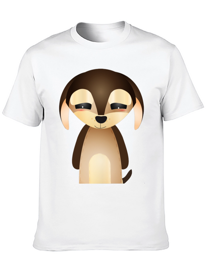Camiseta Negra con Diseño de Cachorro Tierno