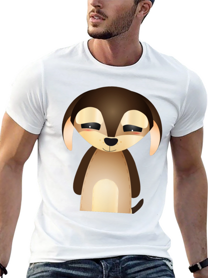 Camiseta Negra con Diseño de Cachorro Tierno