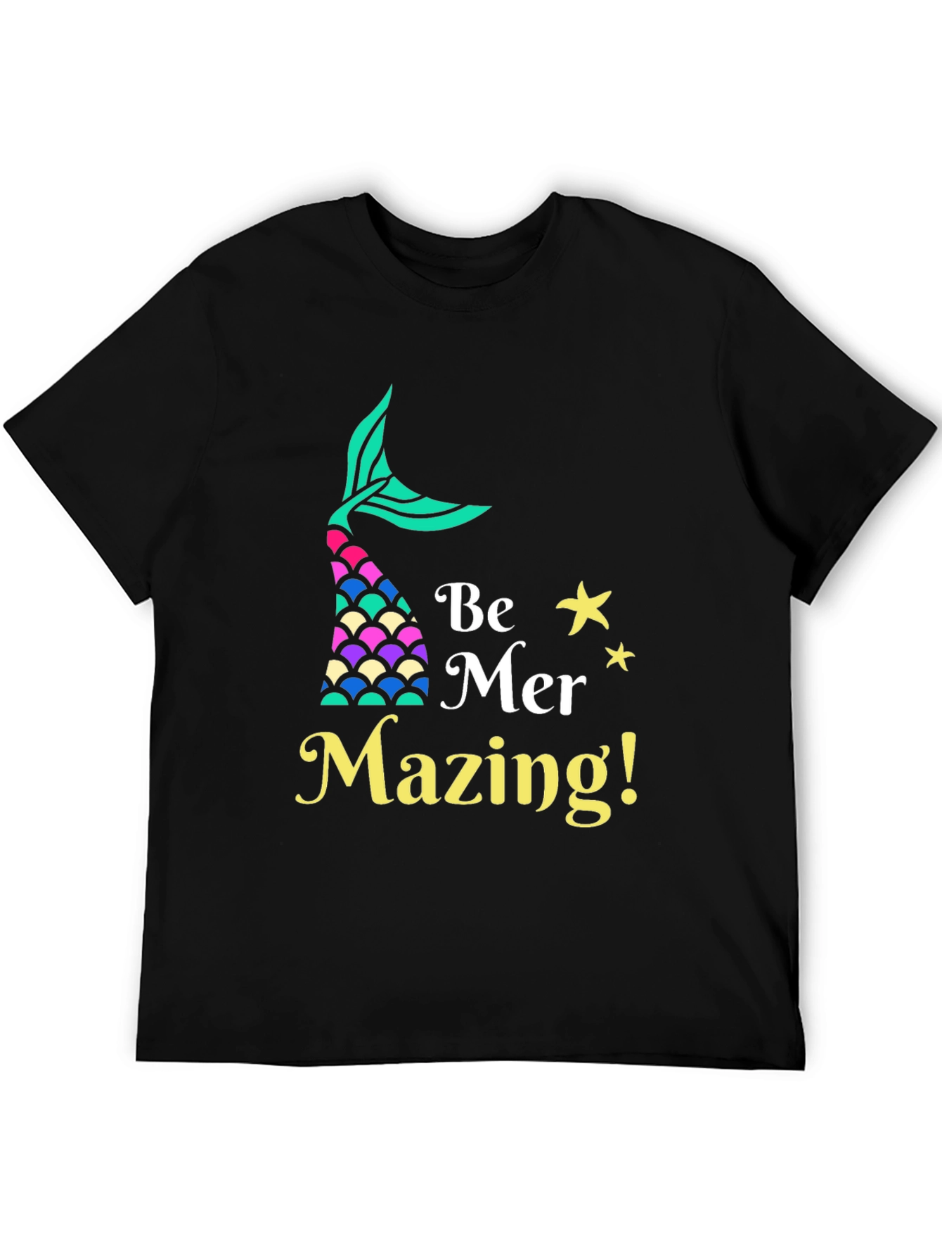Camiseta Negra Be Mer-Mazing para Amantes de las Sirenas