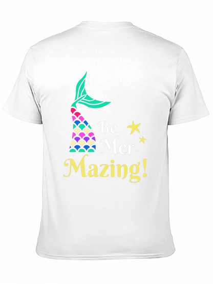 Camiseta Negra Be Mer-Mazing para Amantes de las Sirenas