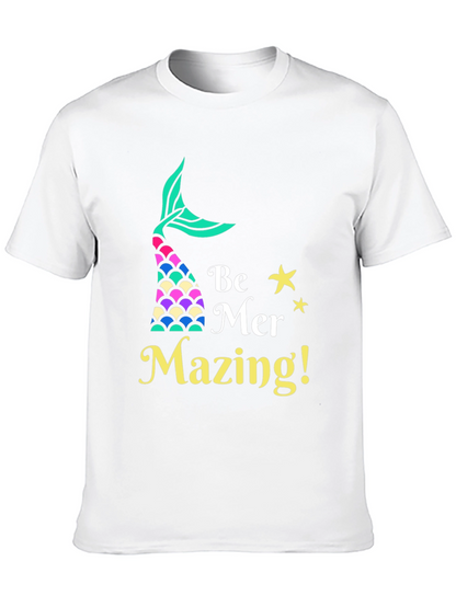 Camiseta Negra Be Mer-Mazing para Amantes de las Sirenas