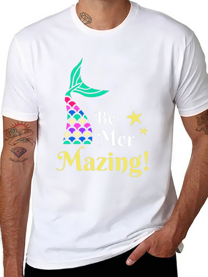 Camiseta Negra Be Mer-Mazing para Amantes de las Sirenas