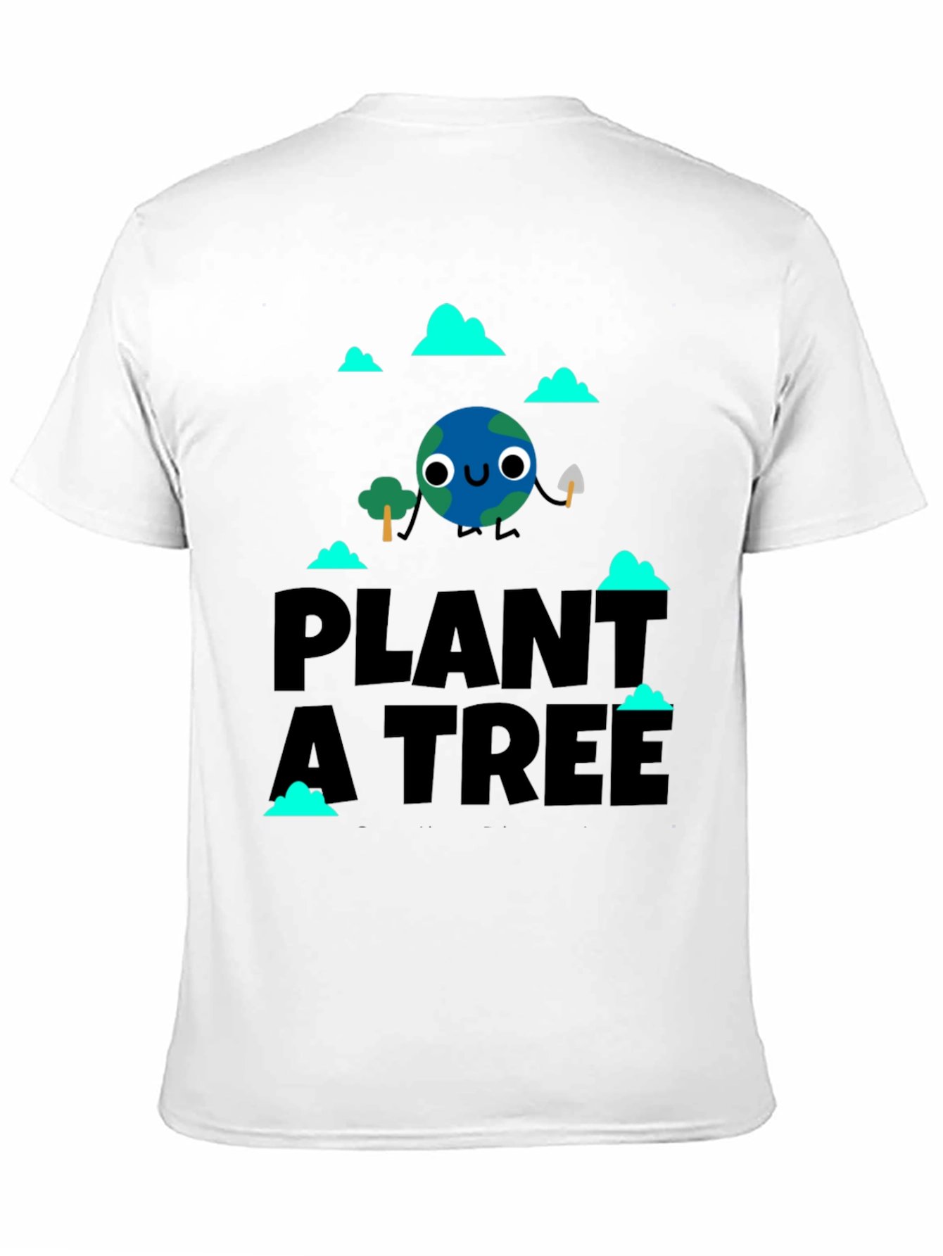 Camiseta Negra Planta un Árbol con Diseño Ecológico