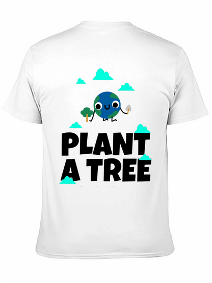 Camiseta Negra Planta un Árbol con Diseño Ecológico