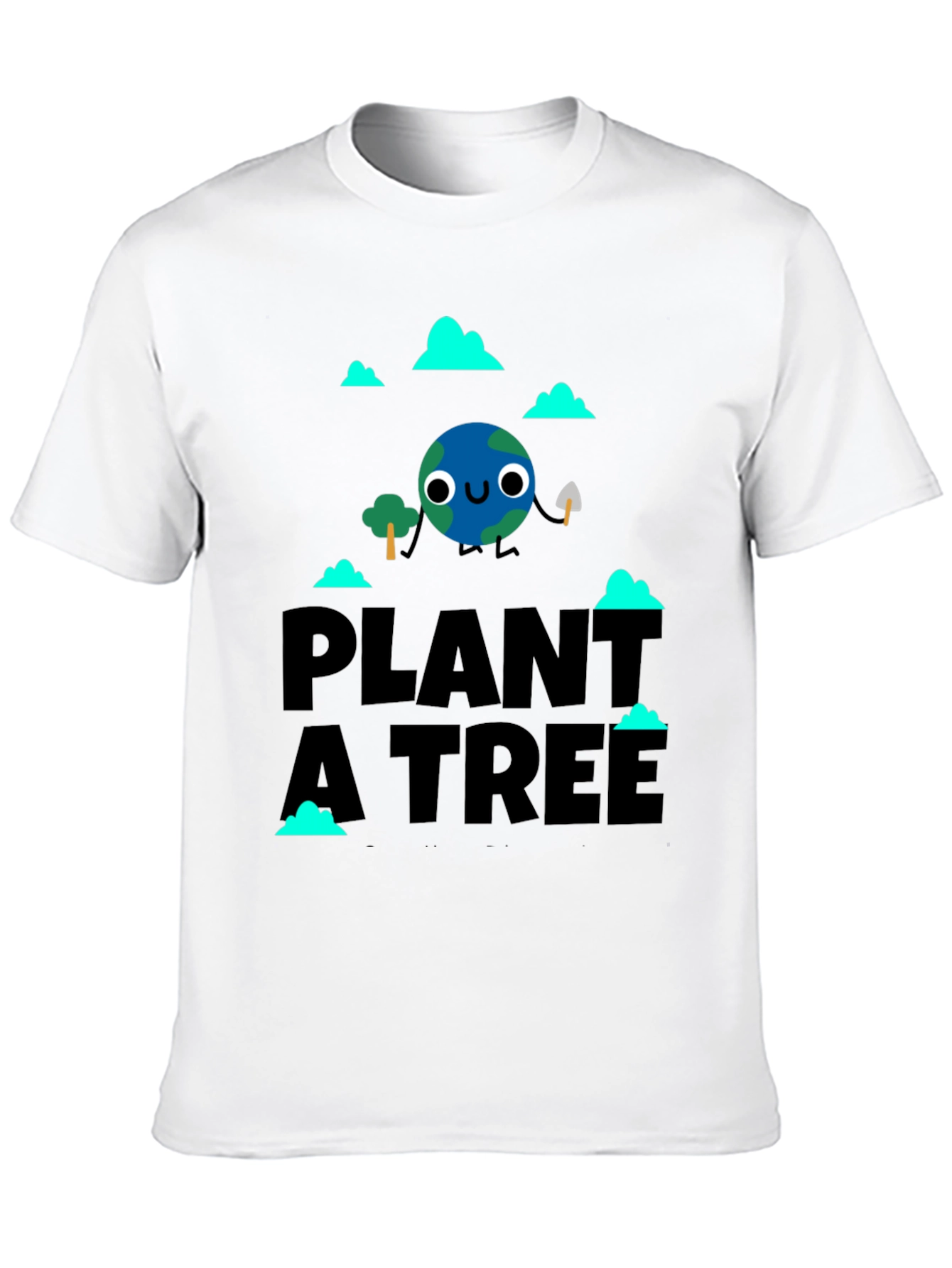 Camiseta Negra Planta un Árbol con Diseño Ecológico