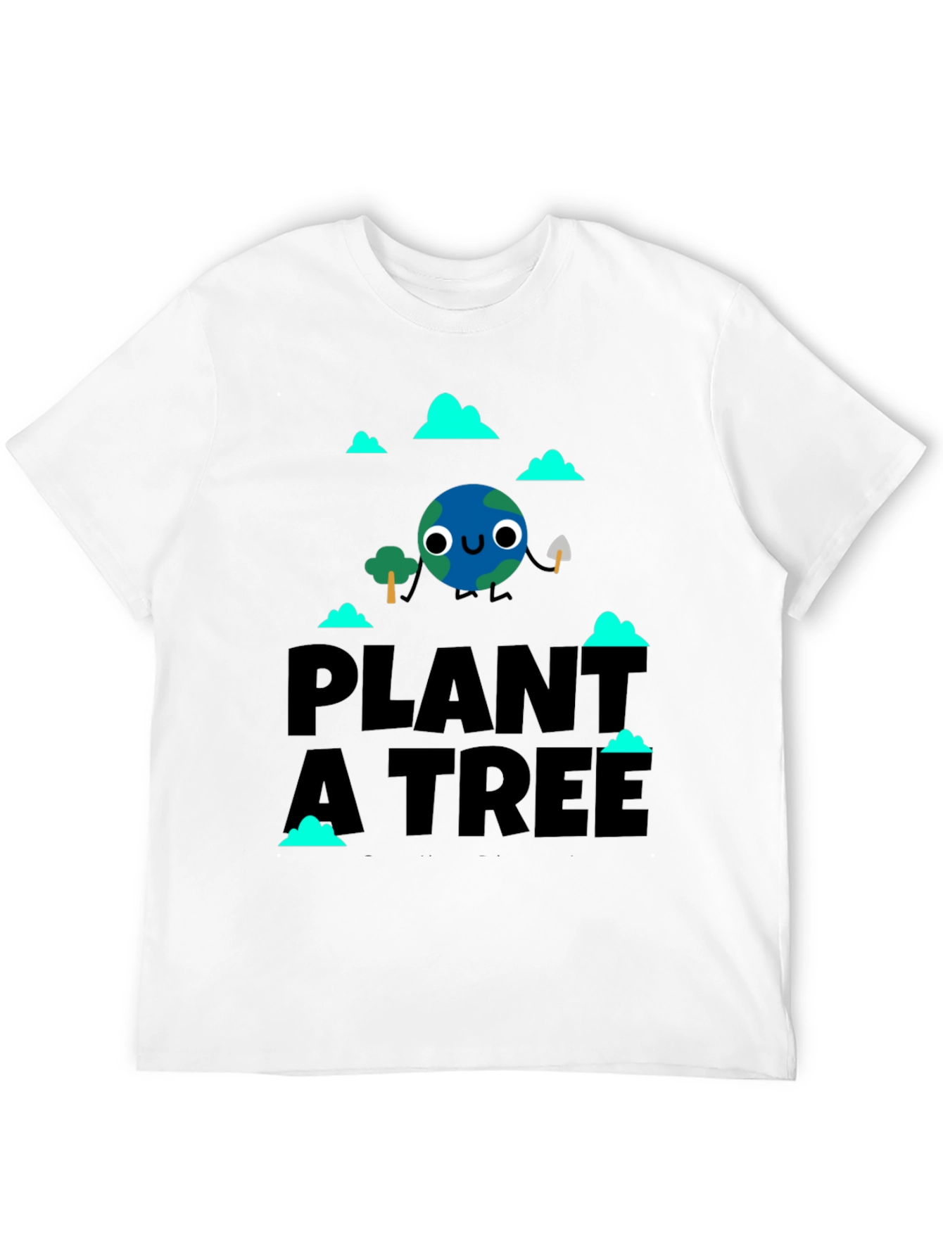 Camiseta Negra Planta un Árbol con Diseño Ecológico