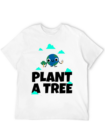 Camiseta Negra Planta un Árbol con Diseño Ecológico