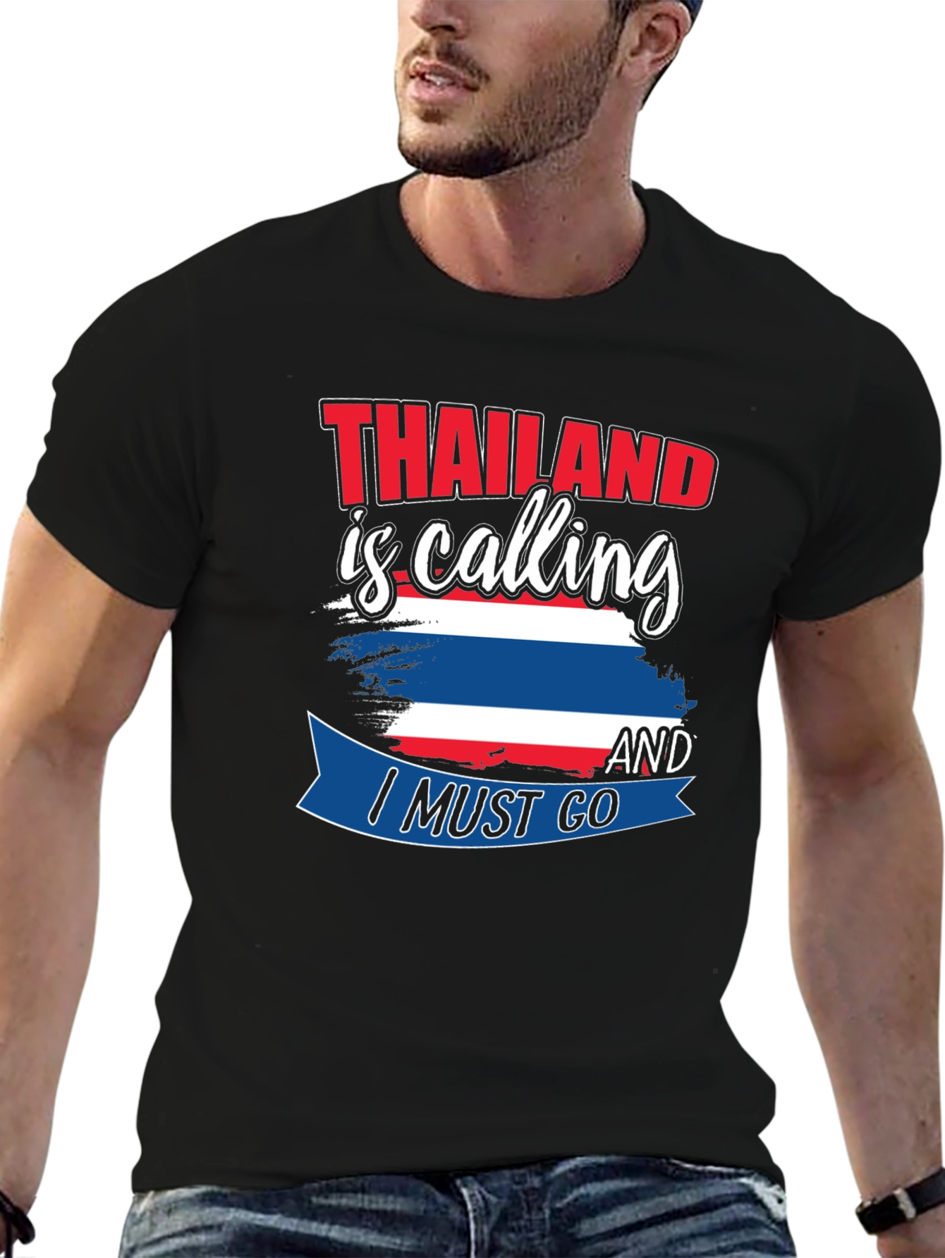 Camiseta Negra Tailandia Llama