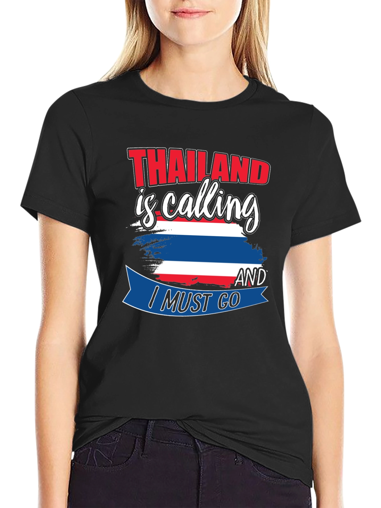 Camiseta Negra Tailandia Llama