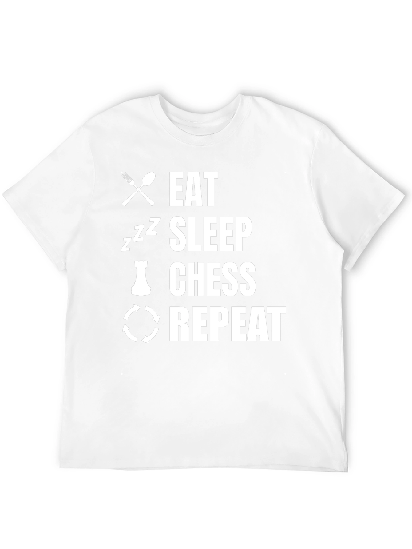 Camiseta Negra Eat Sleep Chess Repeat