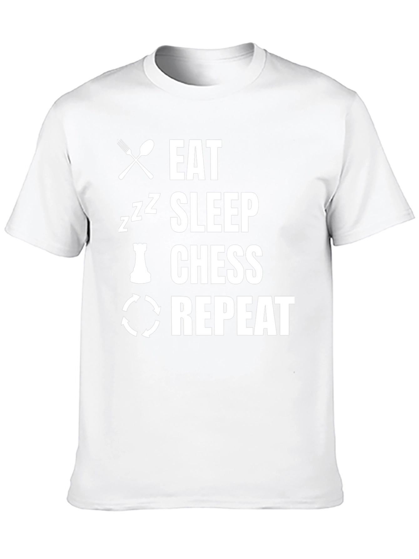 Camiseta Negra Eat Sleep Chess Repeat