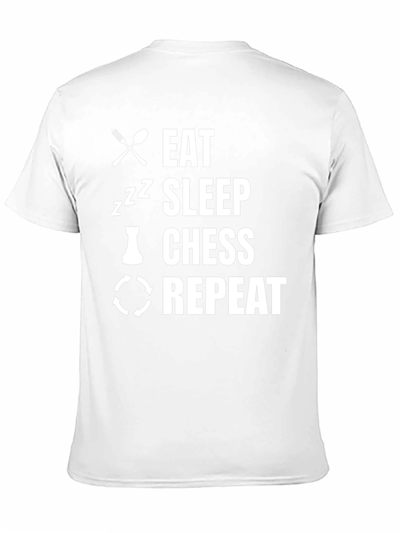 Camiseta Negra Eat Sleep Chess Repeat