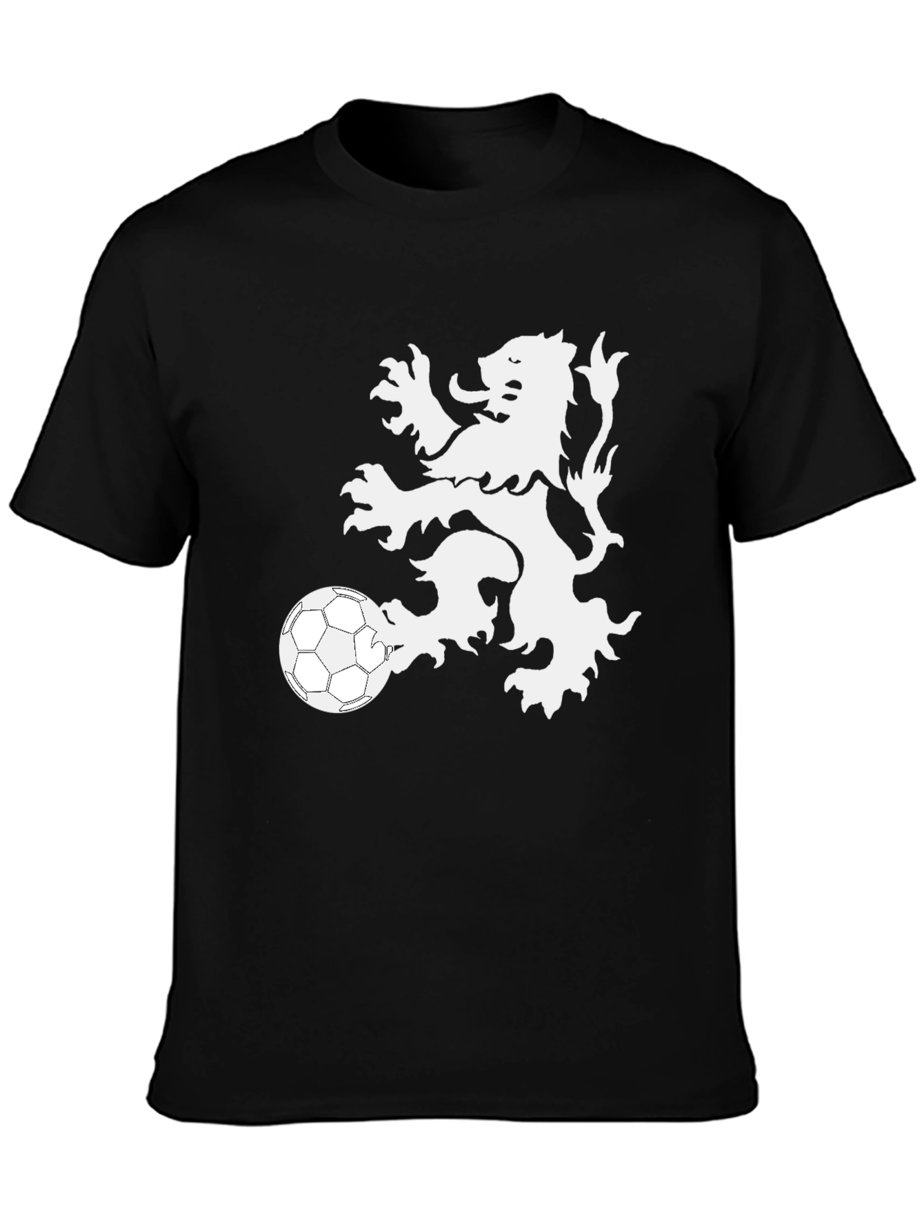 Camiseta Negra Hombre León Fútbol
