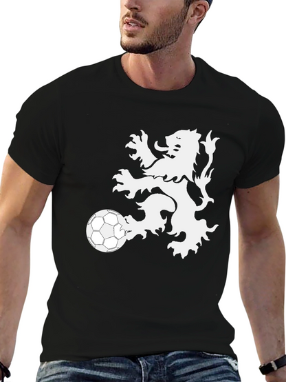 Camiseta Negra Hombre León Fútbol