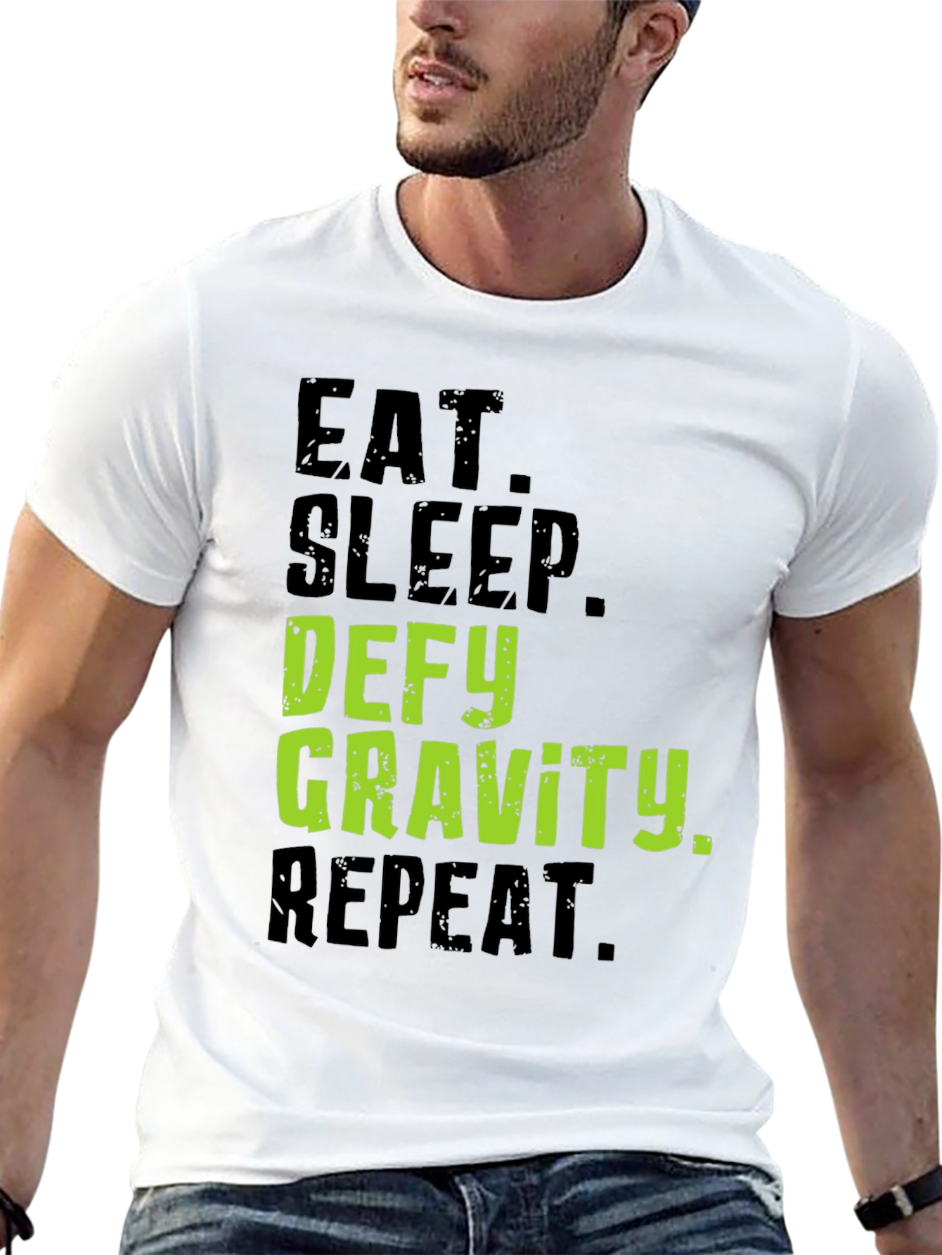 Camiseta Negra Desafía la Gravedad