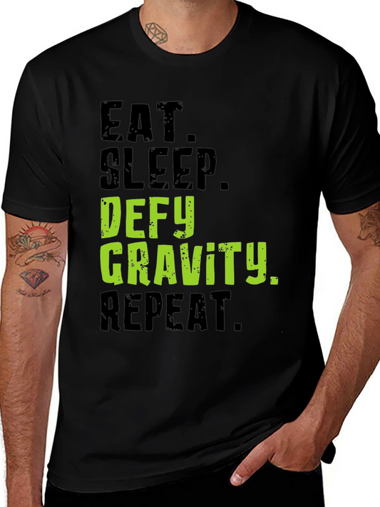 Camiseta Negra Desafía la Gravedad