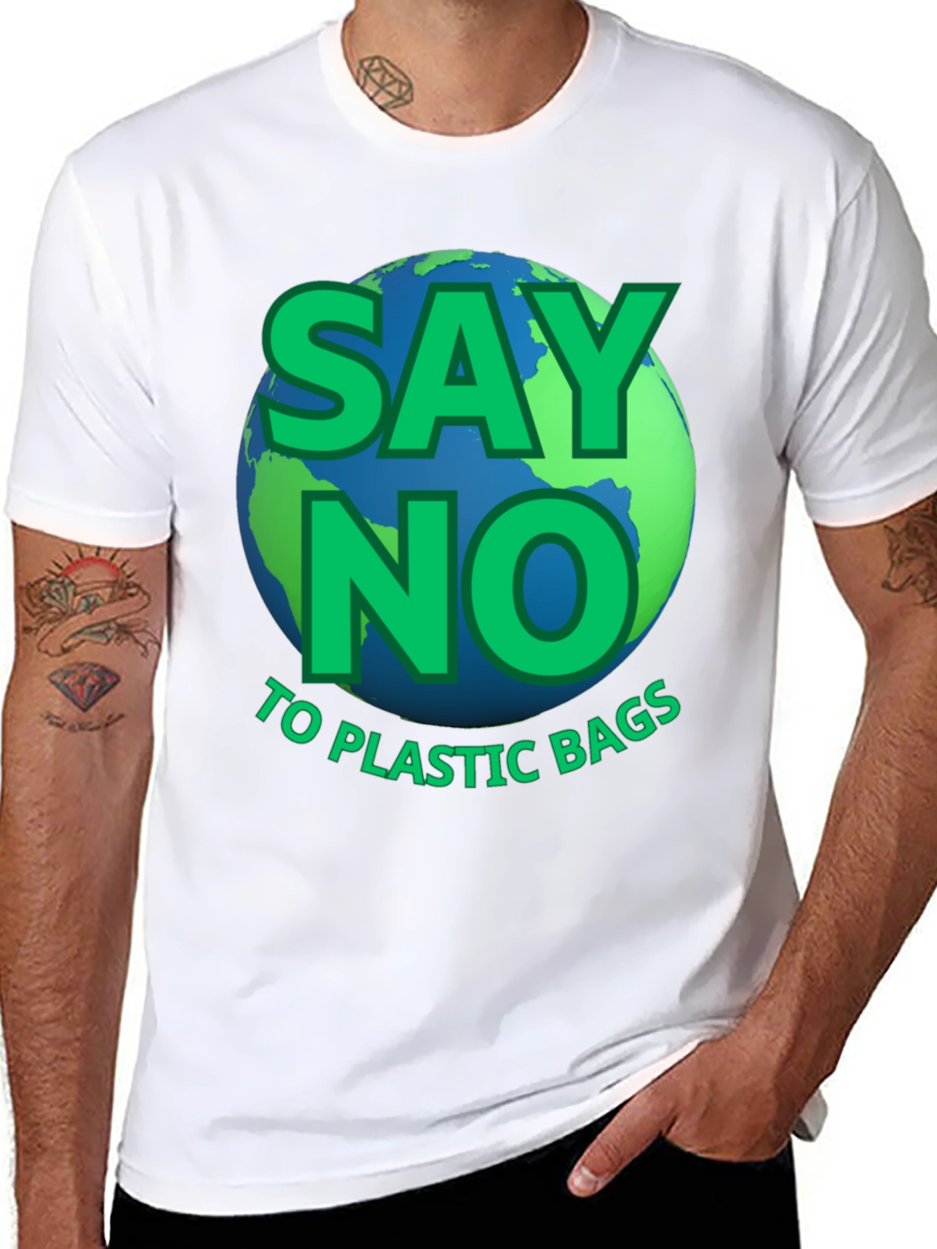 Camiseta ecológica: Di no a las bolsas de plástico