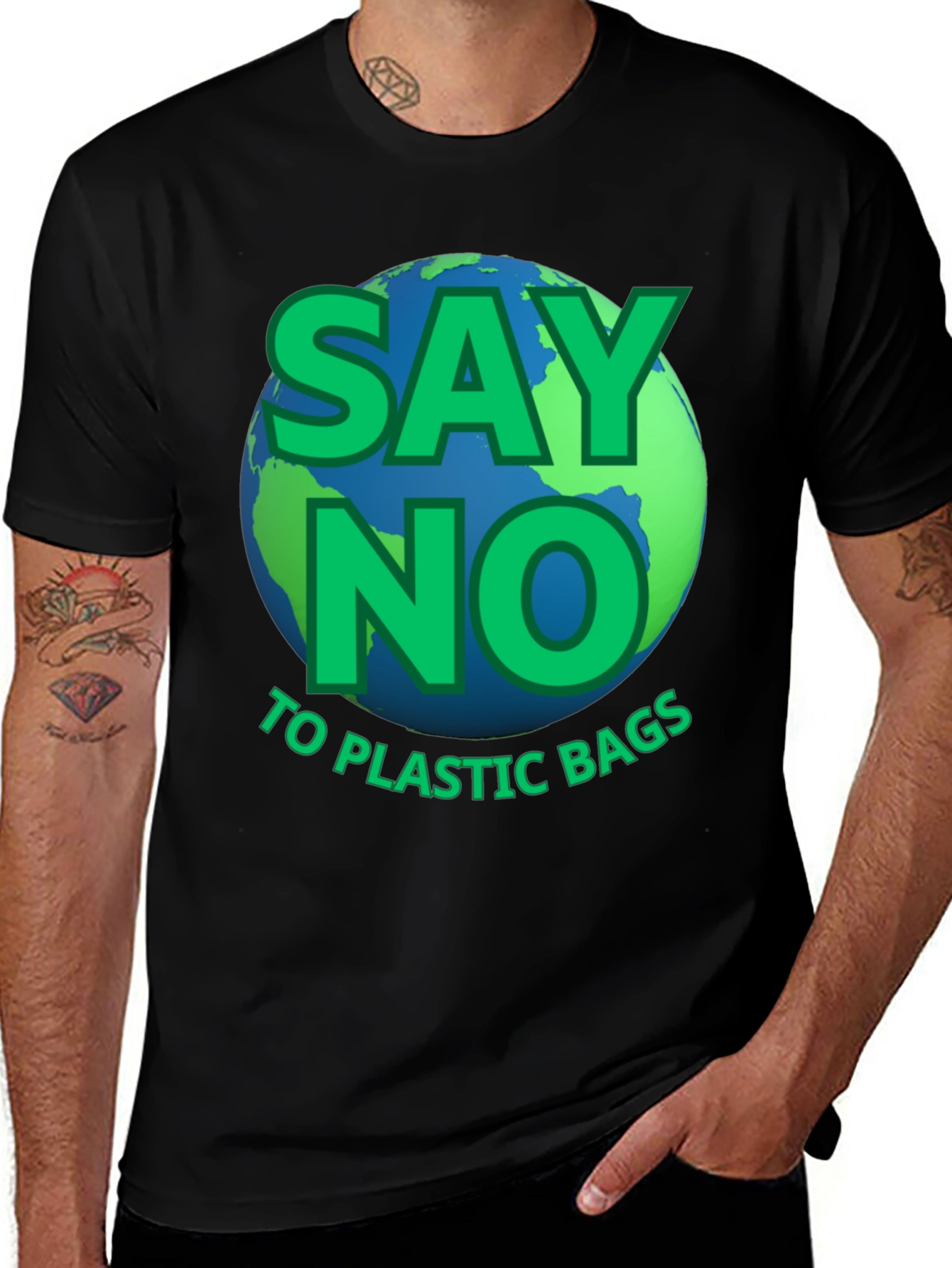 Camiseta ecológica: Di no a las bolsas de plástico