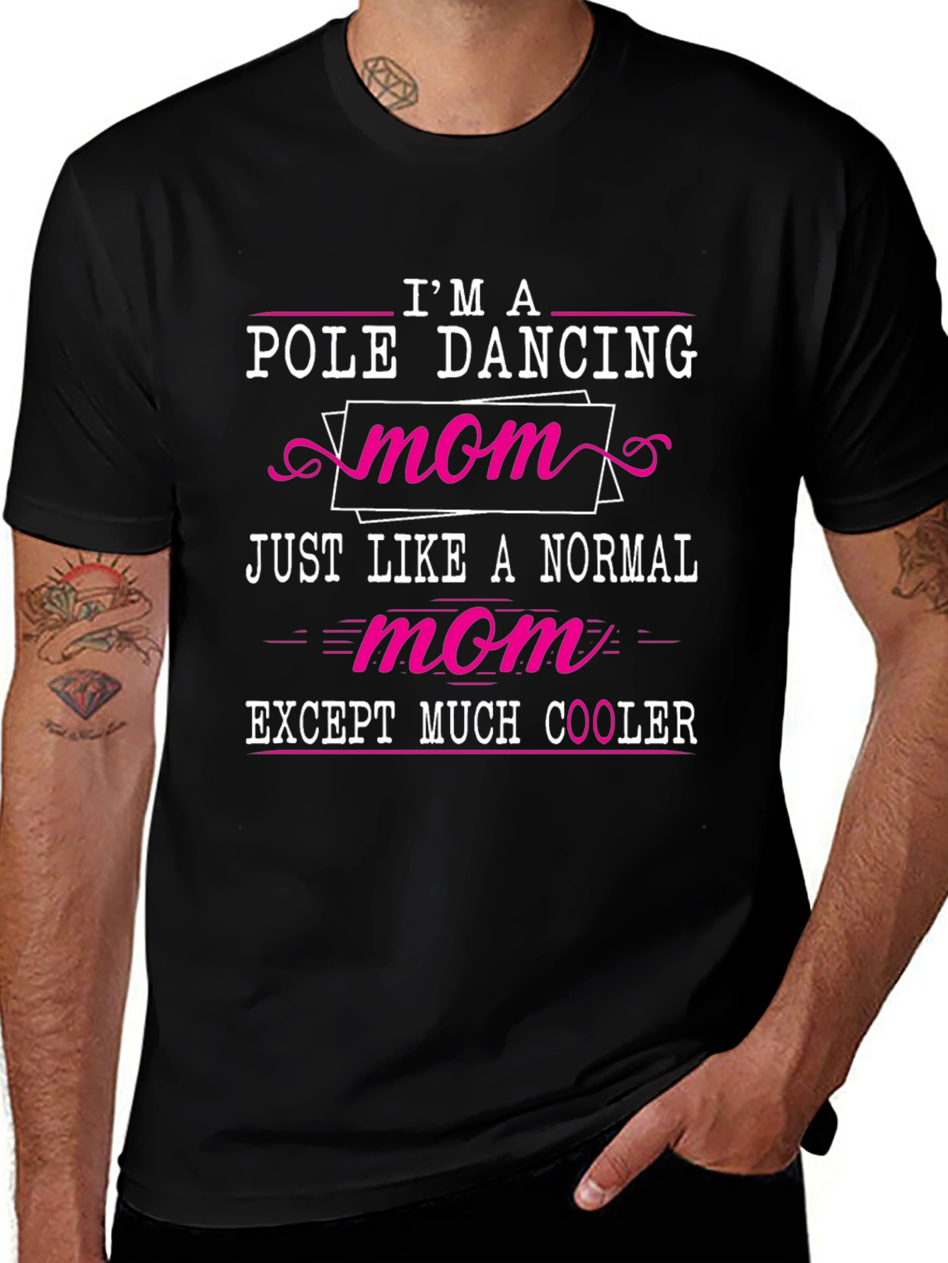 Camiseta Negra: Mamá Bailarina de Pole Dance