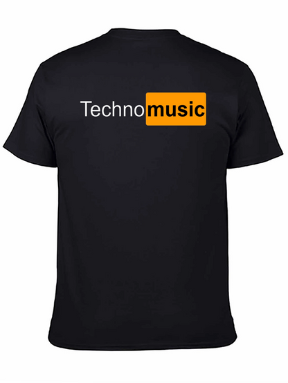 Camiseta Negra Techno Music Novedosa
