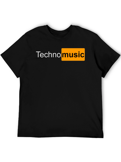Camiseta Negra Techno Music Novedosa