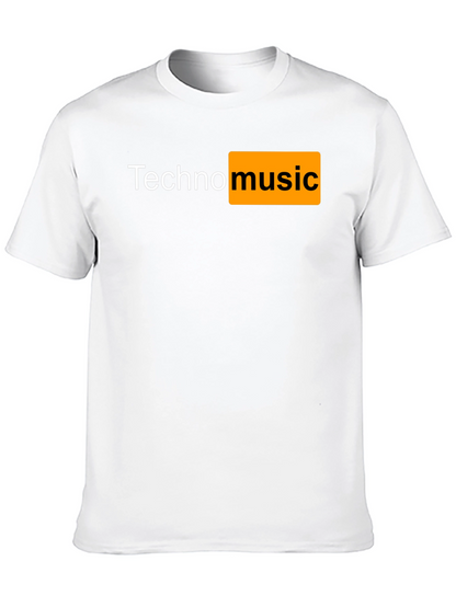 Camiseta Negra Techno Music Novedosa